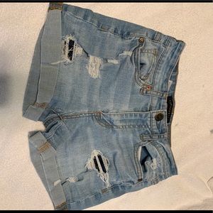 Womens Areopostale High Waisted Midi Shorts